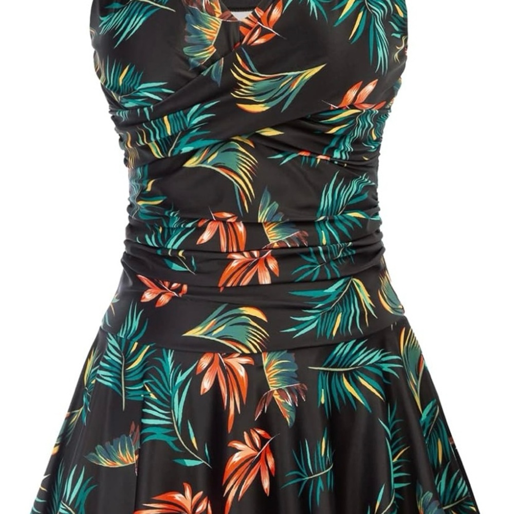 Women's Island One Piece Swimdress Tummy Control Bathing Suit